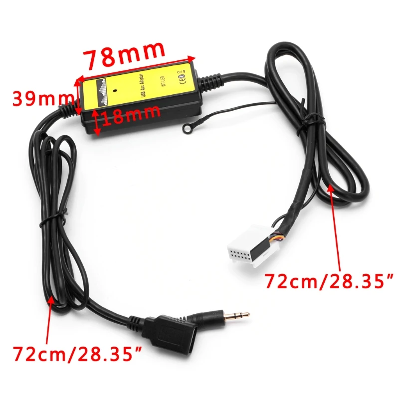 Полезный Автомобильный USB Aux-in CD адаптер MP3 плеер Радио Интерфейс 12 Pin для VW Audi Skoda Seat