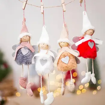 

New Cute Angel Plush Doll Christmas Decoration Pendant Creative Christmas Tree Ornaments Christmas Decoration For Home Navidad