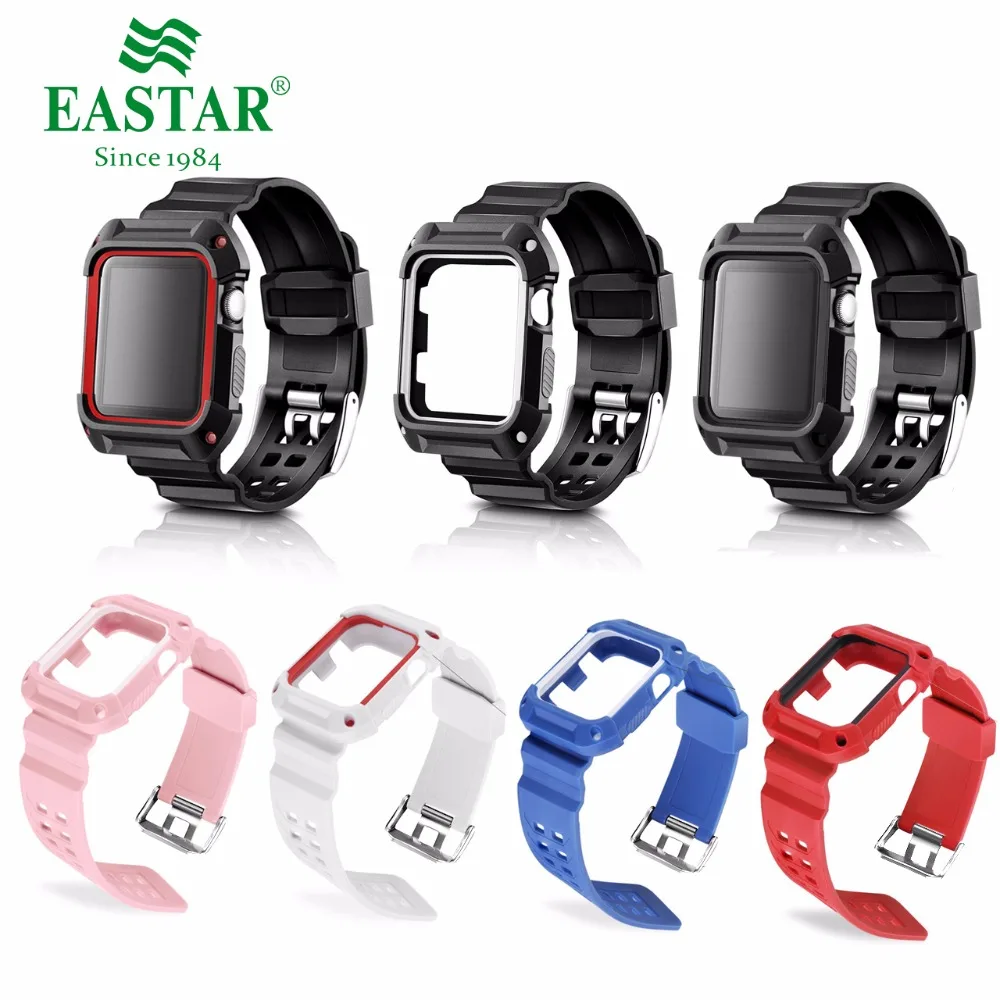 Eastar Пластик защитный противоударный чехол ремешок для наручных часов Apple Watch