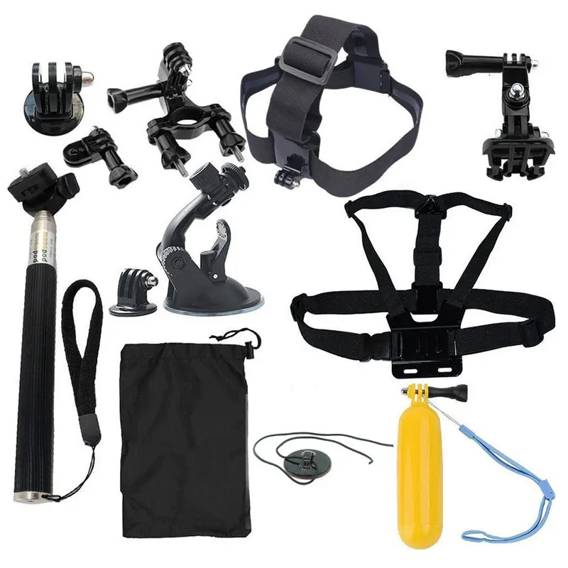 Комплект аксессуаров для экшн камеры Tekcam Gopro Hero 5 4 SJCAM SJ6 Legend Xiaomi YI 4K plus Eken H9R H8R Gitup Git2