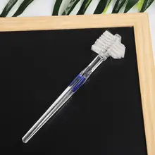 1 шт. двухсторонний зубной протез, специальная щетка, ультра мягкая нейлоновая головка, зубная щетка для ложных зубов, гигиена полости рта, уход за полостью рта с нескользящей ручкой