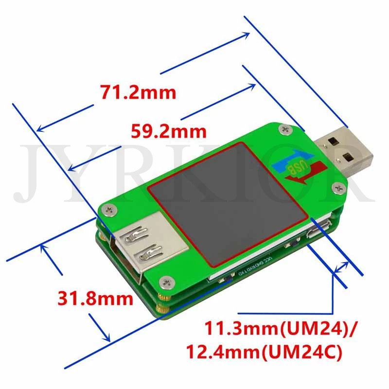 Jyrkior 1 44 дюймовый цветной ЖК метр портативный цифровой USB мультиметр тестер