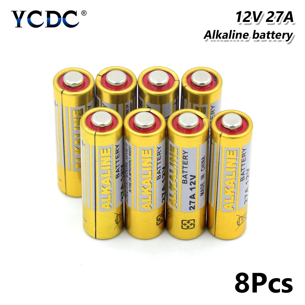

8pcs 12 V 27A G27A MN27 MS27 GP27A A27 A27BP K27A VR27 R27A GPS Tracker LED Flashlight Toy Clock Razor Alkaline Dry Batteries