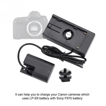 

NPF970 to LPE6 Dummy Battery Plastic Plate Mount Adapter Cable for Canon 6D 60D