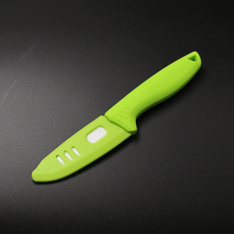 Sunnecko 3" Ceramic Paring Knife Plastic Sheath PP+TPR Handle Zirconia