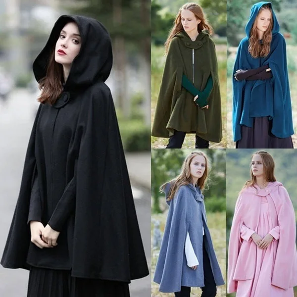 

Women Victorian Style Cape Bride Lace Patchwork Shawl Medieval Steampunk Wedding Accessories Angelic Shrug Long Flare Sleeve Cro