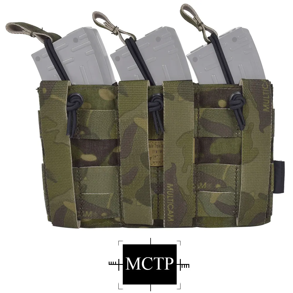 EMERSONGEAR тройной Открытый Топ маг Чехол тактический модульный журнал MOLLE Чехол для охоты Wargame военный Мультикам EM6355