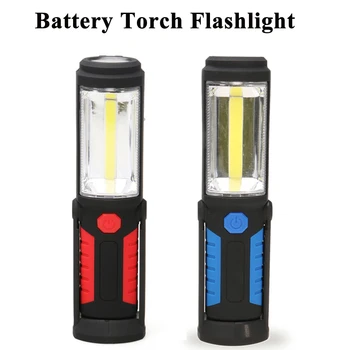 

Portable LED Flashlight Torch Work Stand Light COB Lamps Magnetic AA Battery Powered HOOK Outdoors Camping Sport