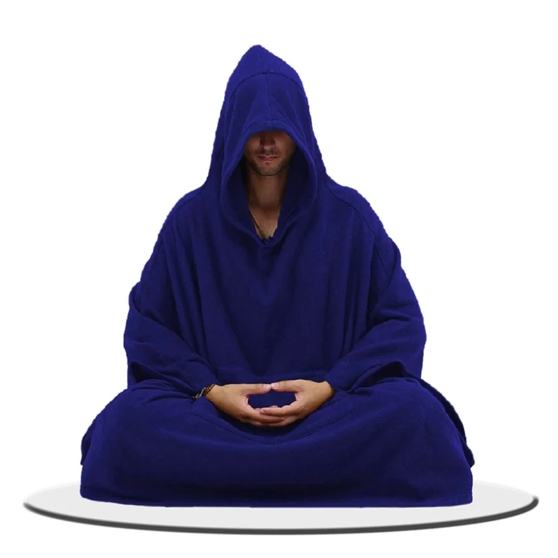

Meditation zen clothing male robe Chinese hooded meditation cushion shaolin monk clothing TA546