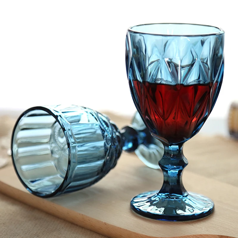 Бокалы для вина в стиле ретро, винтажные рельефные бокалы для красного вина 300 мл с гравировкой, тисненый сок, бокалы для питья, бокалы для шампанского, разные бокалы