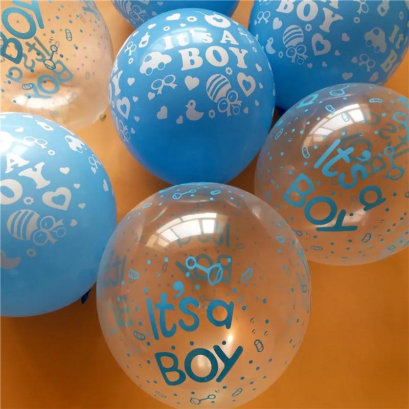 30pcs lot Happy birthday decoration balloon clear Blue balloon Helium Balloons It is boy font b