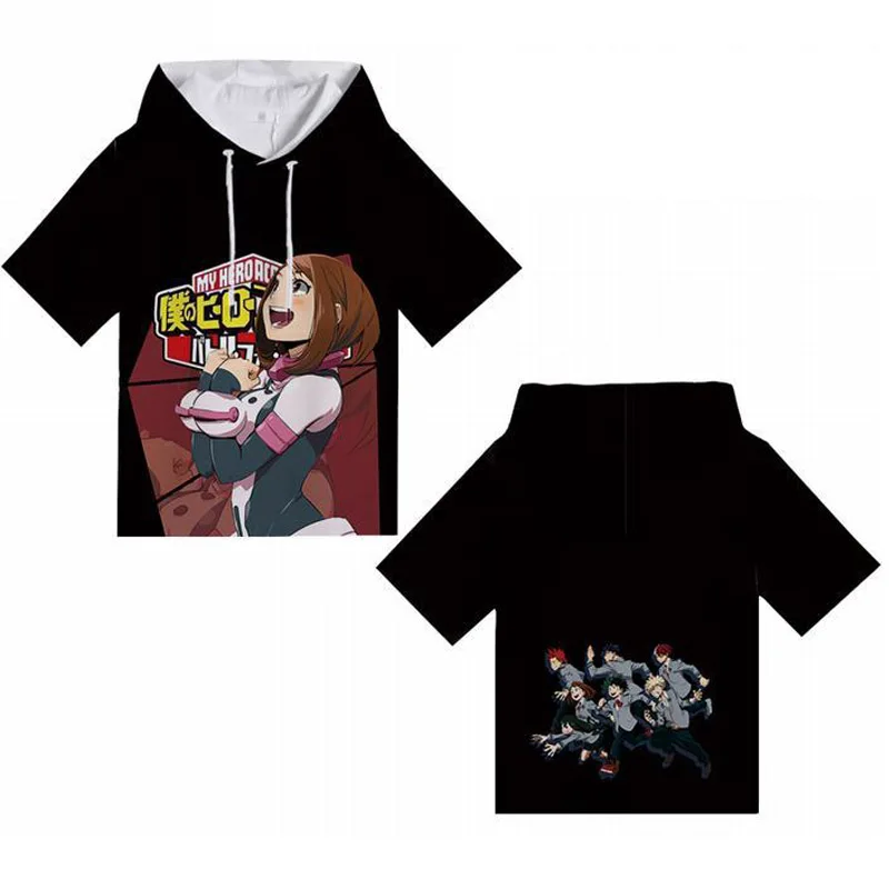 Cosroad Boku No My Hero Academia Cosplay Hoodie Todoroki Shoto Midoriya Izuku Costumes Men Women Short Sleeve Summer T-shirts 1 (10)