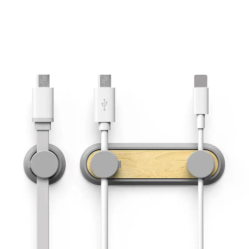 New Xiaomi Bcase TUP2 Magnetic Absorption Cable Clip Wood Texture Holder Compatibility Practical Ma - 32964871589