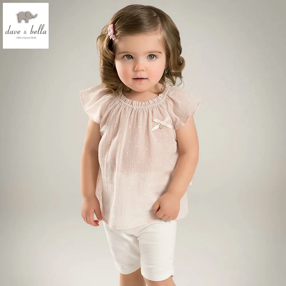 

DB5020 dave bella summer baby girls clothing sets children lovely sets toddle cloth kids sets baby children sets fancy clothes