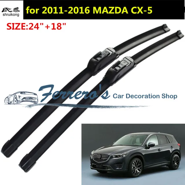 2pcs/lot SG 001 Wiper blades for 2011 2016 MAZDA CX 5 CX5 CX 5 24"+18" fit standard J hook wiper 2013 Mazda Cx 5 Wiper Blade Size