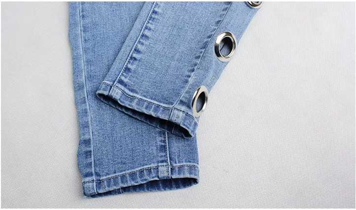 CatonATOZ 2165, новинка, горячая Распродажа, джинсы с высокой талией и люверсами, женские эластичные узкие джинсы-скинни, джинсы для женщин