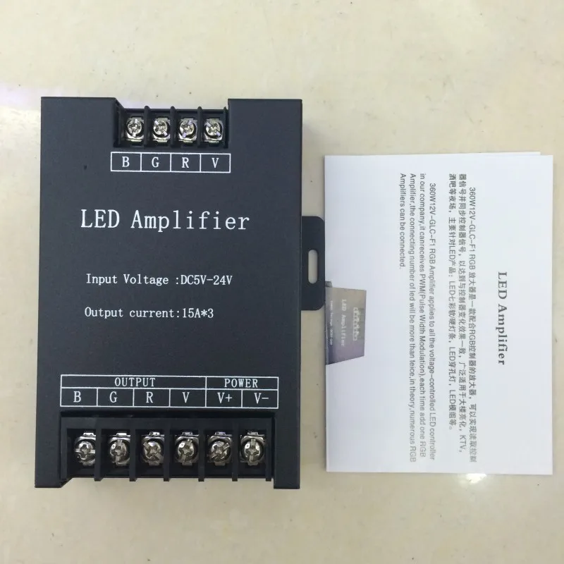 15A X 3CH 45A Led RGB усилитель контроллер Репитер сигнала DC5V/12V/24V 360W|rgb amplifier|led rgb amplifierled