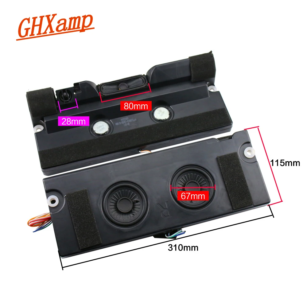GHXAMP динамик для ТВ LCD 8 Ом 20W High End громкий глубокий бас 3 полосная АС неодимовый