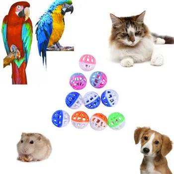 

10 Pcs/lot 4CM Plastic Pet Baby Squeakers Rattle Ball Noise Maker Insert Dog Toy Multicolored Interactive Toy