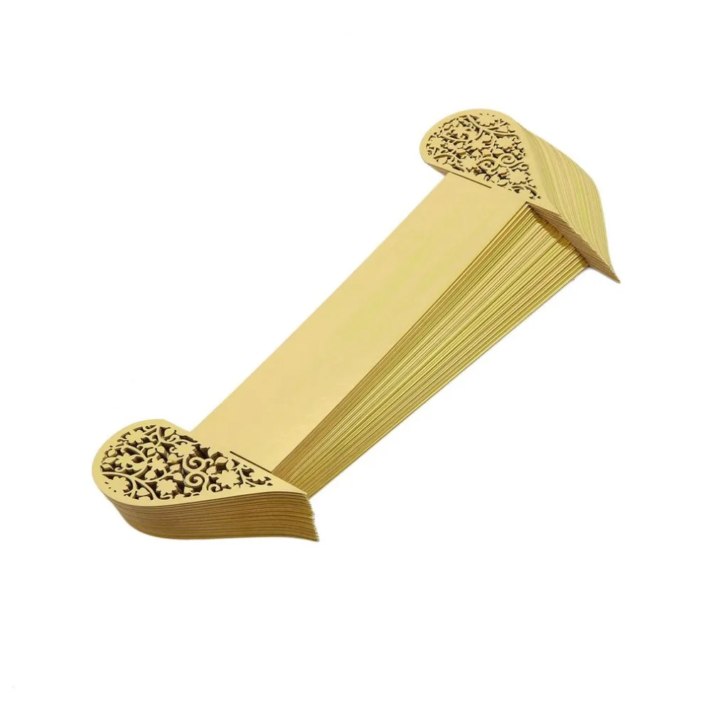 Heart Style Laser Cut Paper Napkin Ring Wedding Table Decoration (6)