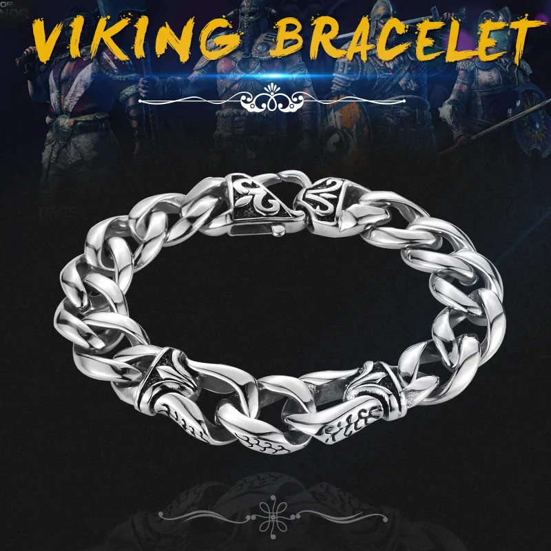 Браслет в стиле панк мужской из нержавеющей стали 316L|steel stainless bracelet|vikings bracelets for