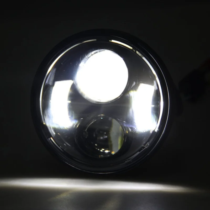 4.65 Dual LED Headlights for Harley Dyna Fat Bob  (9)
