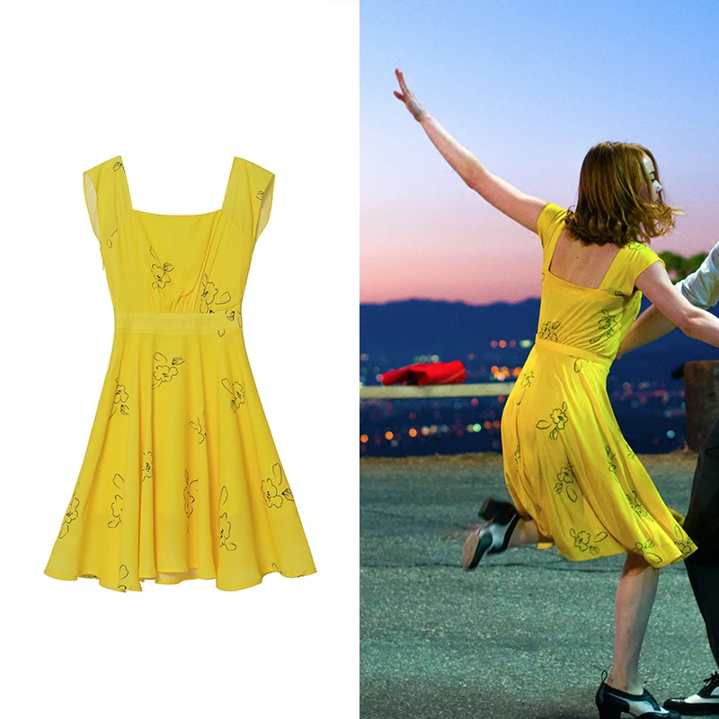 2017 la la land emma stone mia cosplay yellow elegant ladies beauty women long party dresses - Partyland Halloween Costumes 2017 la la land emma stone mia cosplay yellow elegant ladies beauty women long party dresses - Partyland Halloween Costumes