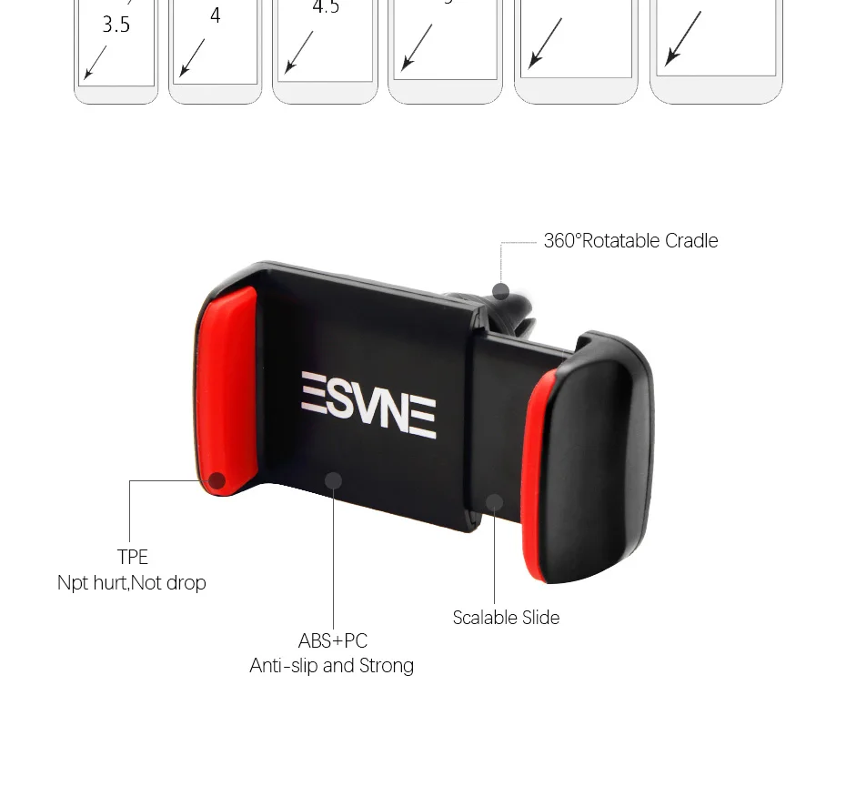 ESVNE Универсальный автомобильный держатель телефона для айфон 6 7 8 plus Samsung s8 мобильный телефон владельца ячейки Смарт подставка держатель телефона навигатор автомобильный