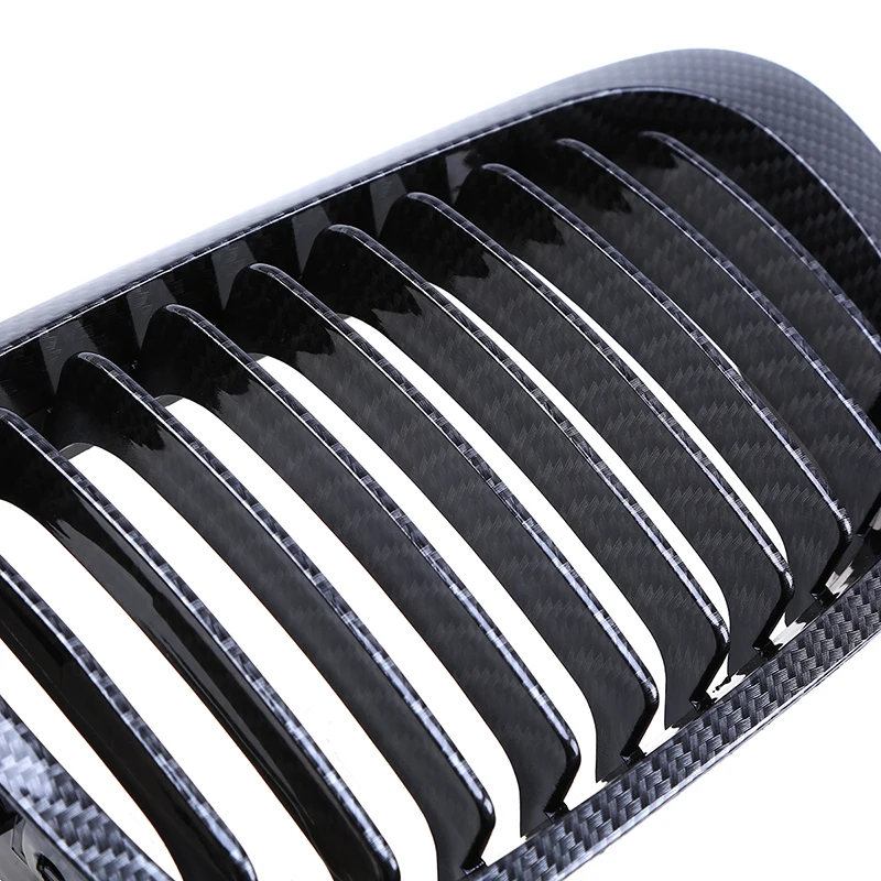 POSSBAY Car Grills Imitation Carbon Fiber Front Kidney Grille for BMW 3-Series BMW M3 328Ci/330Ci Coupe 2000-2007 Car Styling