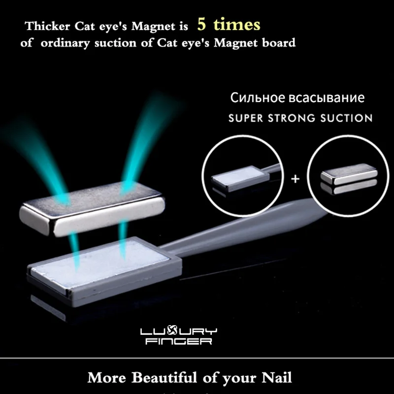 

Luxury Finger Stronger Magnetic Force Magnet Board Plate Easy Make 3D Cat's Eye Effect UV Gel Polish Varnish Nails Art Manicure