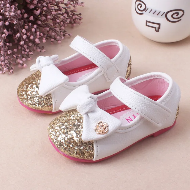 2017 Baby Girl Princess Sparkly bowknot Shoes Infant Cute