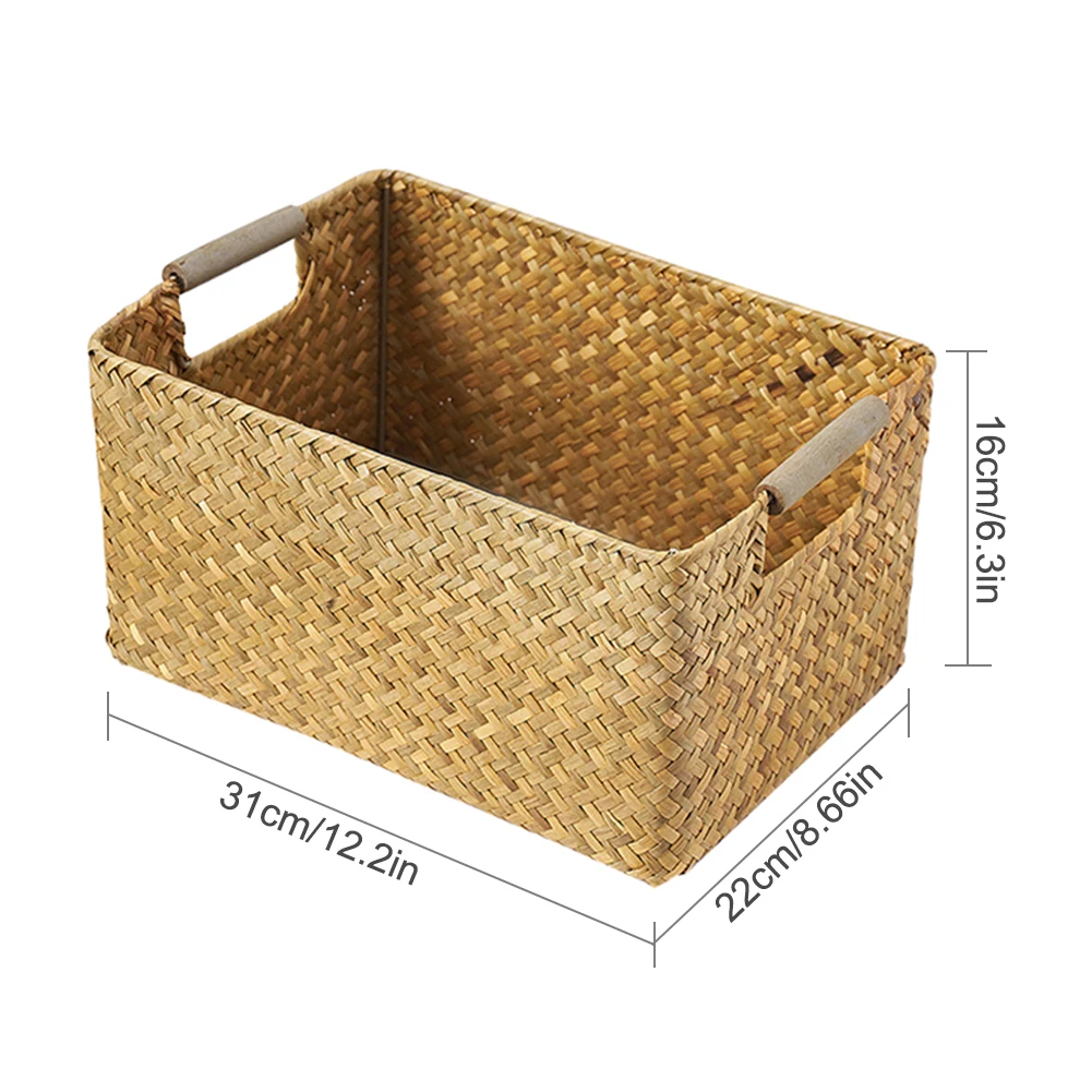 Коробка для хранения всякой всячины ручной плетеная корзина для фруктов Спальня корзина для хранения одежды Организатор домашнее