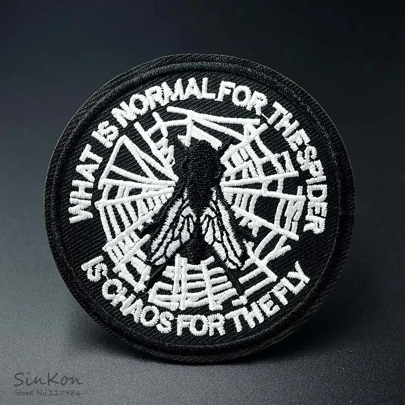 

THE FLY Size:8.0x8.0cm DIY Patches Cloth Patch Embroidered Cute Badges Hippie Iron On Cartoon Patches For Clothes Sticker