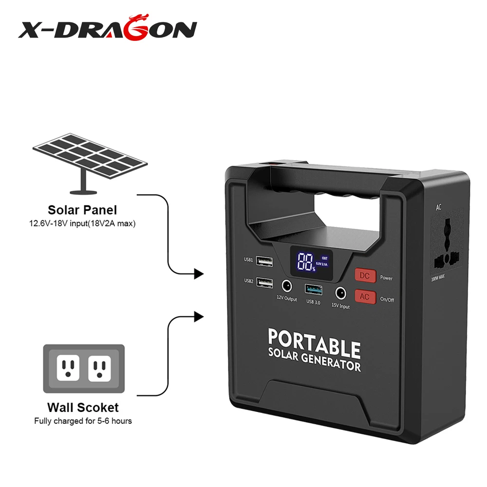 X-DRAGON Power Bank 230V/110V Portable Generator Power Station Charger Charging for Cell Phones Tab