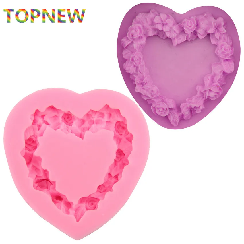 Heart shaped ring fondant liquid silicone mold silicone mold clay