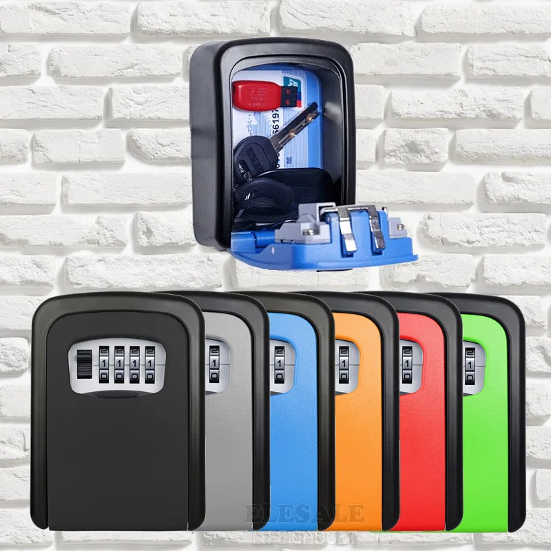 

Металлический футляр для хранения ювелирных изделий, сейф для ключей и карт с 4-цифровым комбинированным замком для дома, квартиры, гаража, домов на колесах