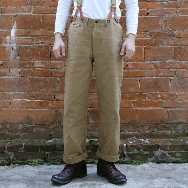 Bronson 18oz Heavy Duty Chino Mens Khaki Cargo Pants Men Straight