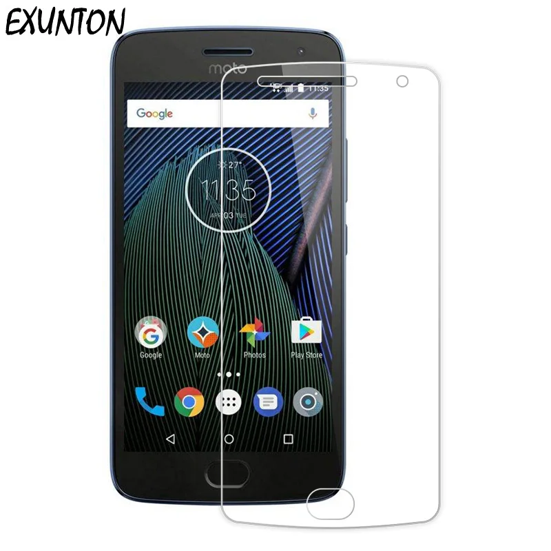 

EXUNTON 2PCS For Motorola Moto G5S Plus Tempered Glass Screen Protector For Moto E4 Plus Z2 Z Play Z2 Force C E4 X4 Film