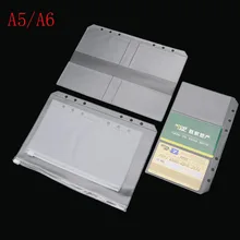 A5 A6 PVC Presentation Binder Folder Zipper Receive Bag Concise Diario Planner& Spiral Filing Products Card Holder