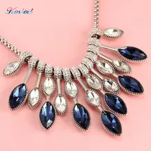 Hesiod серебряный цвет стразы натуральный камень ожерелья и подвески на длинной цепи синие драгоценные камни пуговицы колье ожерелья подарки для мам