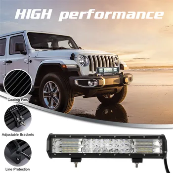 

CARPRIE Car Light 2019 hot sale 15Inch 216W 3-Row LED Work Light Bar Pods Flush Mount Combo Driving Lamp Bar high quality 9719