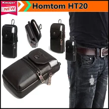 Genuine Leather Carry Belt Clip Pouch Waist Purse Case Cover for Homtom HT20 4.7inch Phone Free Drop Shipping