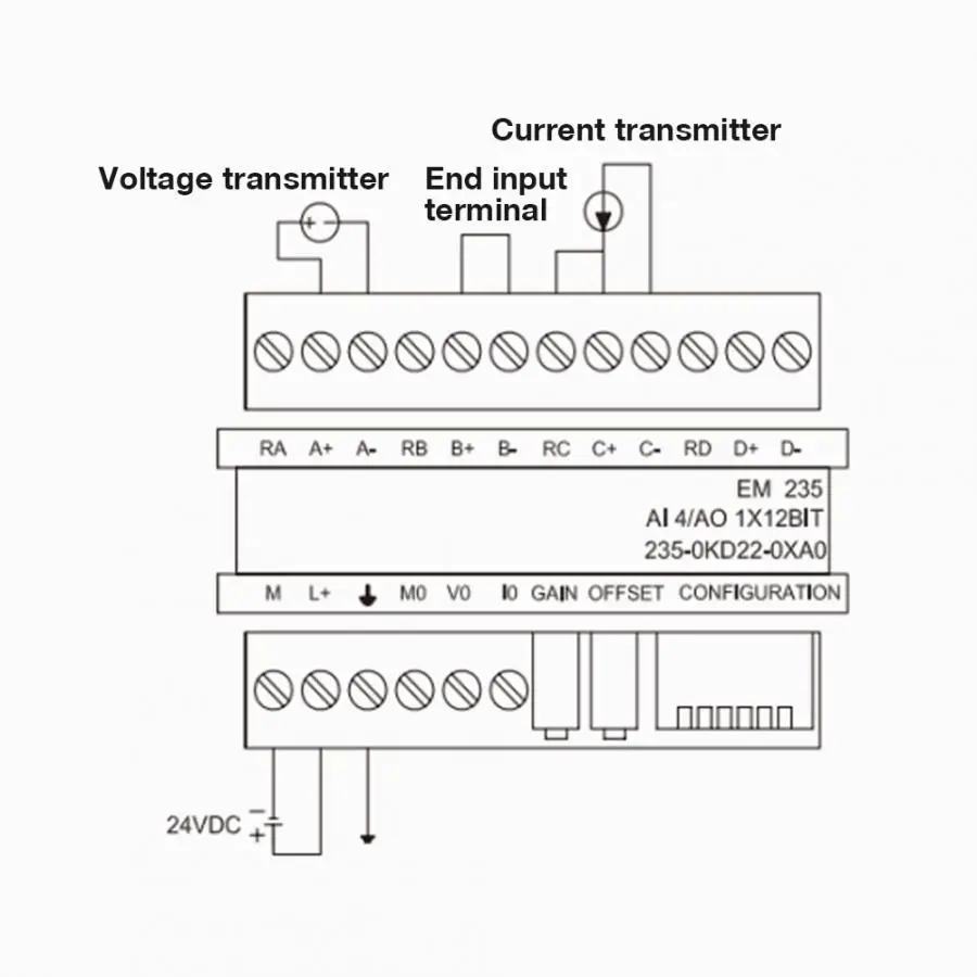 S7-200 Аналоговый с ПЛК модуль аналоговый вход и выход PLC модуль расширения 6ES7 235-0KD22-0XA8 EM235 PLC модуль расширения