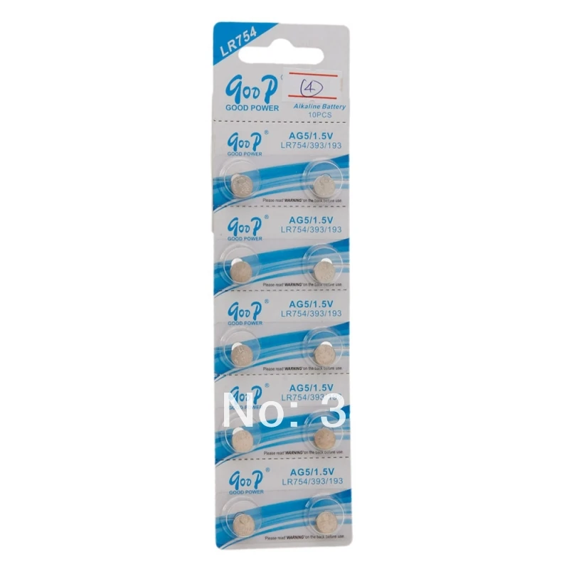 20Pcs GODP LR754 1.5V Button Cell Alkaline Batteries Silver ...