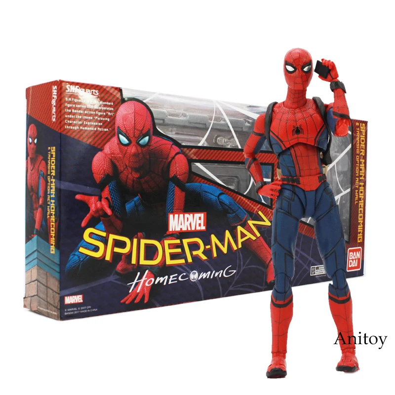 

SHFiguarts Spider Man Homecoming Tamarshii Option Act Wall Spiderman PVC Action Figure Collectible Model Toy 14cm