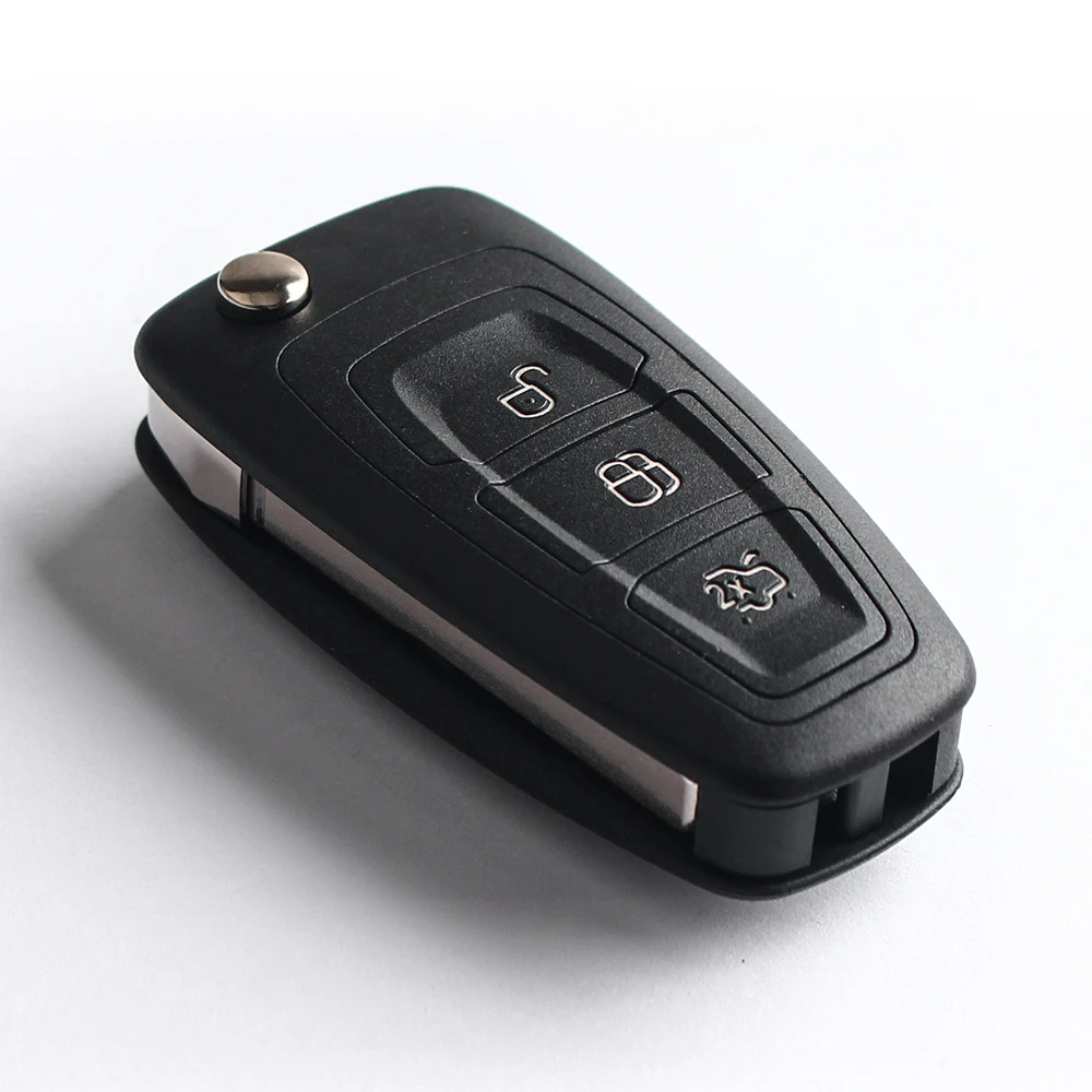 KEYYOU 3 кнопки для Ford Focus Fiesta 2013 Fob чехол с HU101 лезвие Флип складной пульт дистанционного ключа корпус Fob чехол