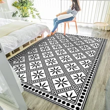 Ковер в черную полоску, современный напольный коврик для гостиной, детской, ванной комнаты, в скандинавском стиле, геометрический, домашний декор, для спальни