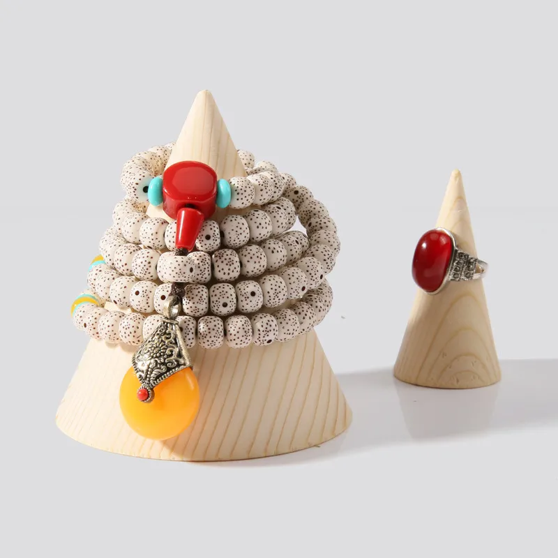 New Fashion Wood Cone Shape Bracelets Chain Display Stand Bracelets