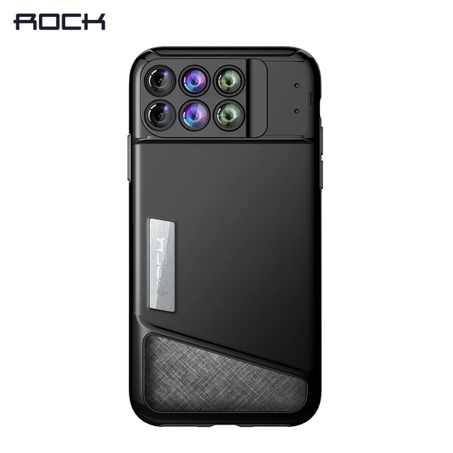 Camera Lens Phone Case for iPhone X, ROCK Professional Telephoto/ Wide