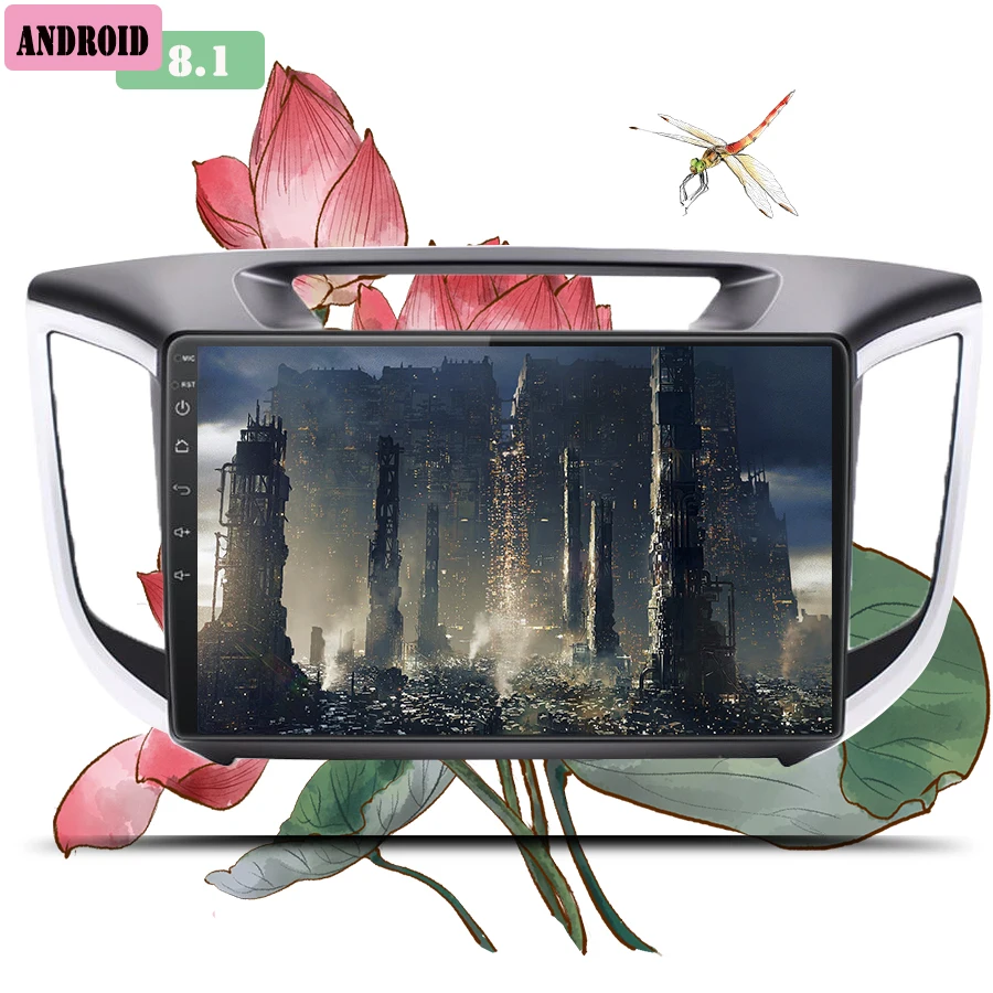 Восьмиядерный Android 9 1 автомобильный Радио 2 din DVD плеер GPS для Hyundai IX25 Creta Авто